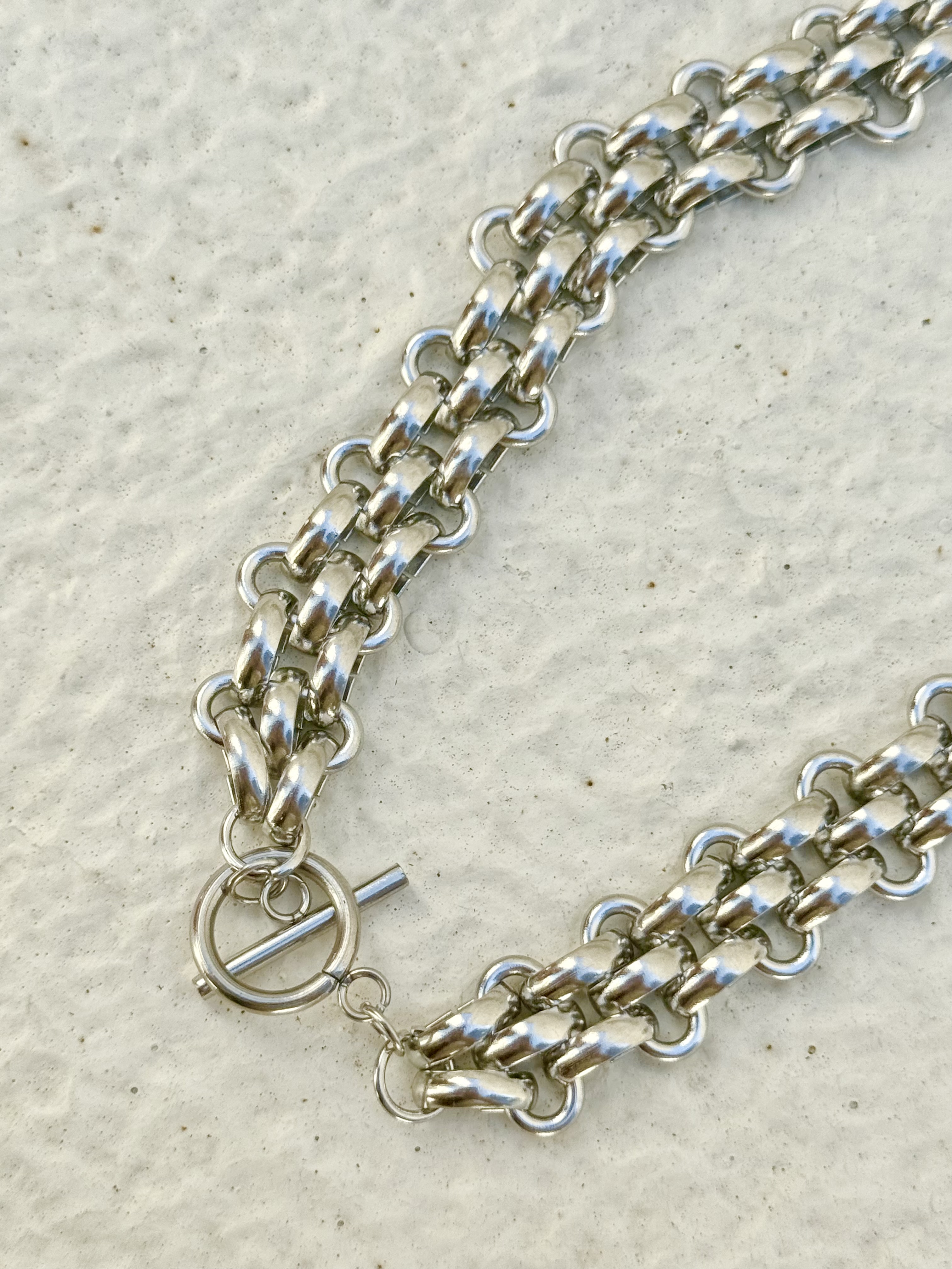 Sliver thick stainless necklace