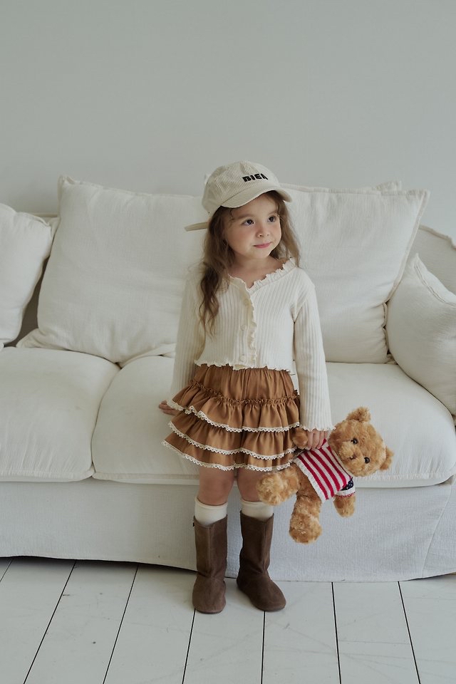 Momoann | Suede Tiered Skirtpants