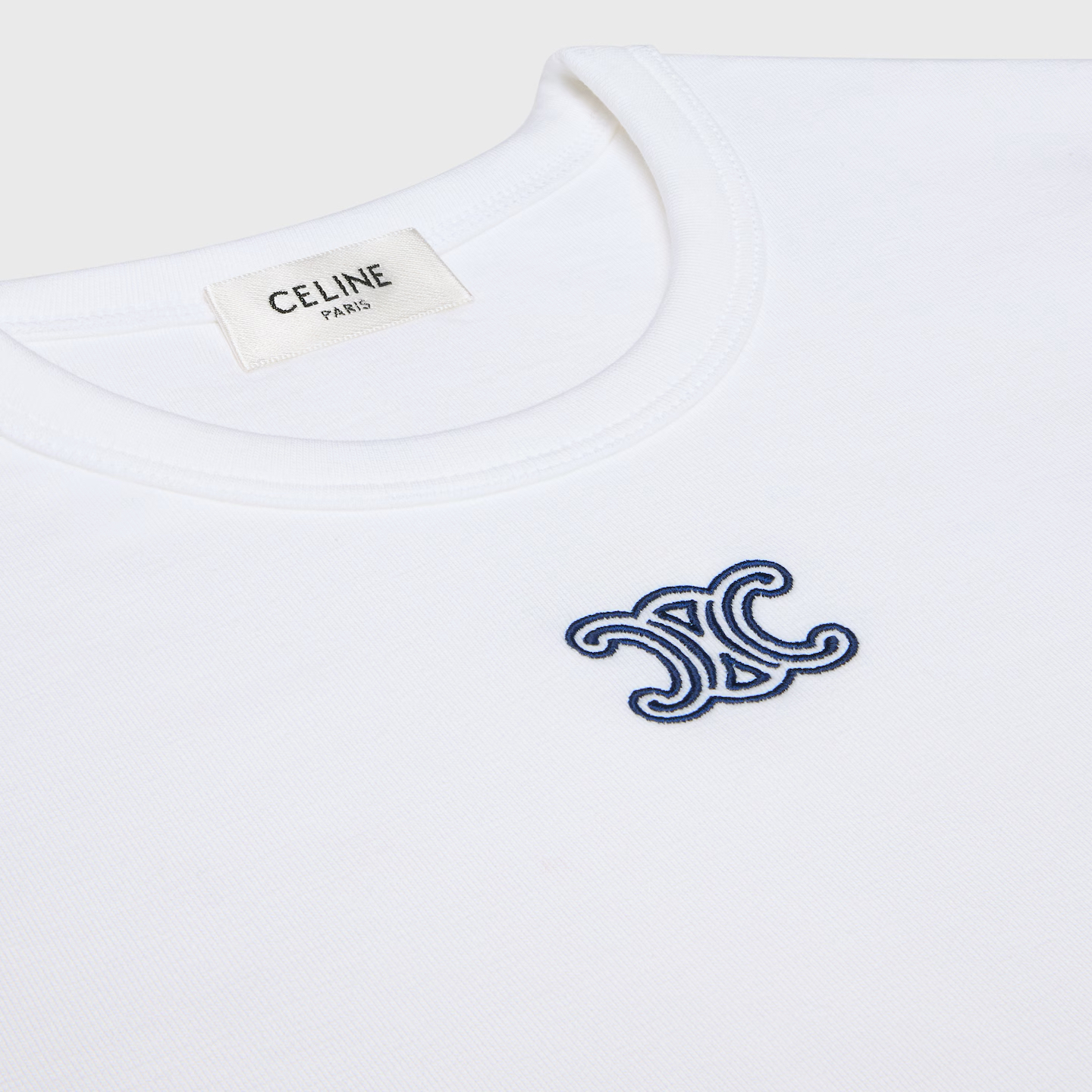 限時優惠✨新款🆕訂貨📮 Celine slim cut 刺繡logo Tee  White XS S