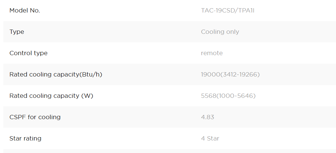 TCL 2.0HP Gentle Cool Series Inverter (TAC-19CSD/TPA1I)