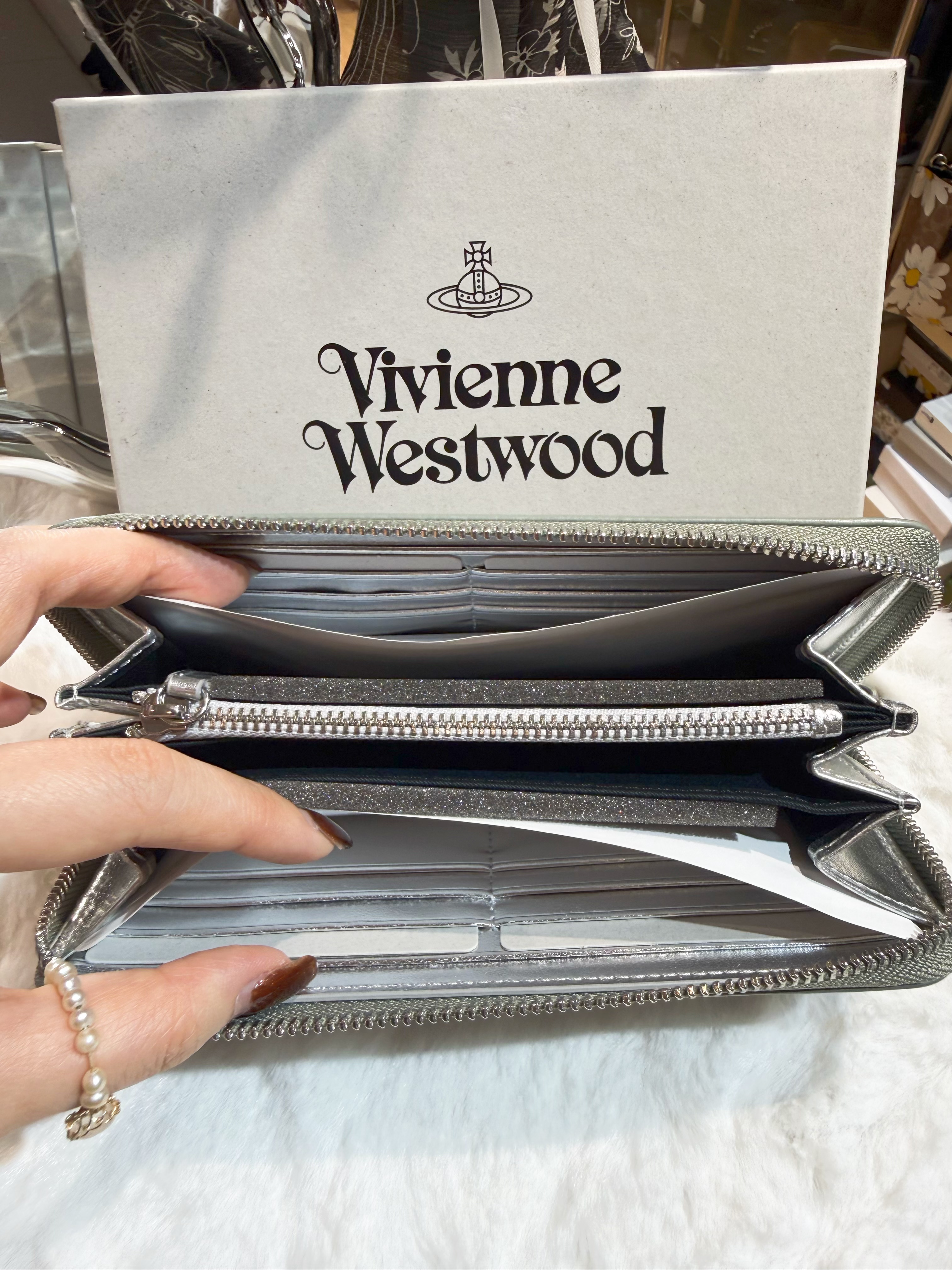 VW zip wallet 5140/grey green