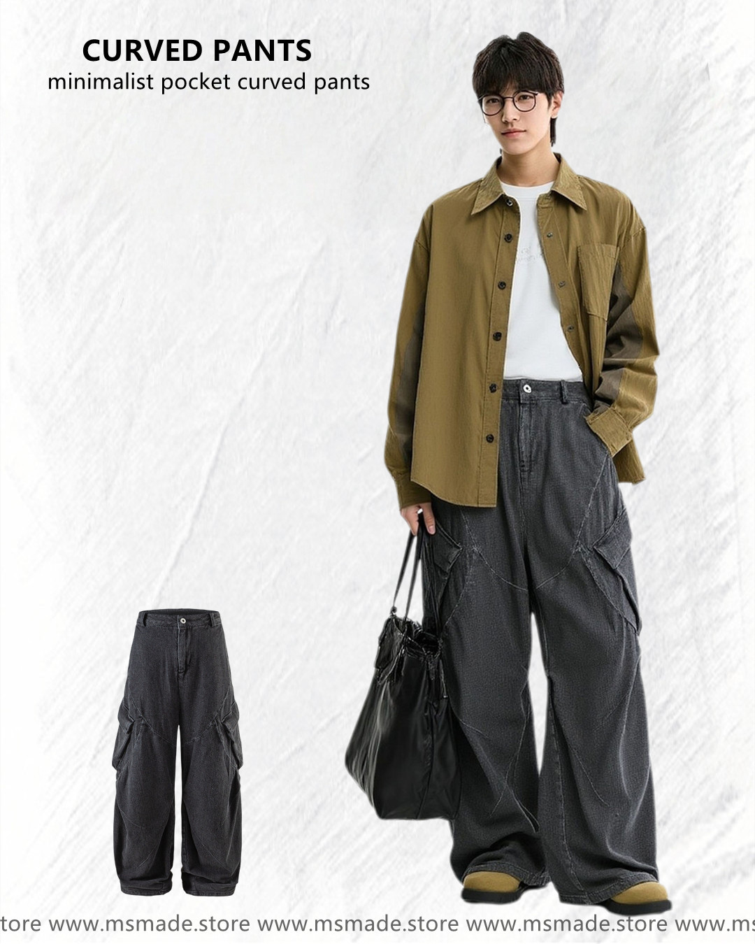 M35853 街頭中性工裝牛仔褲