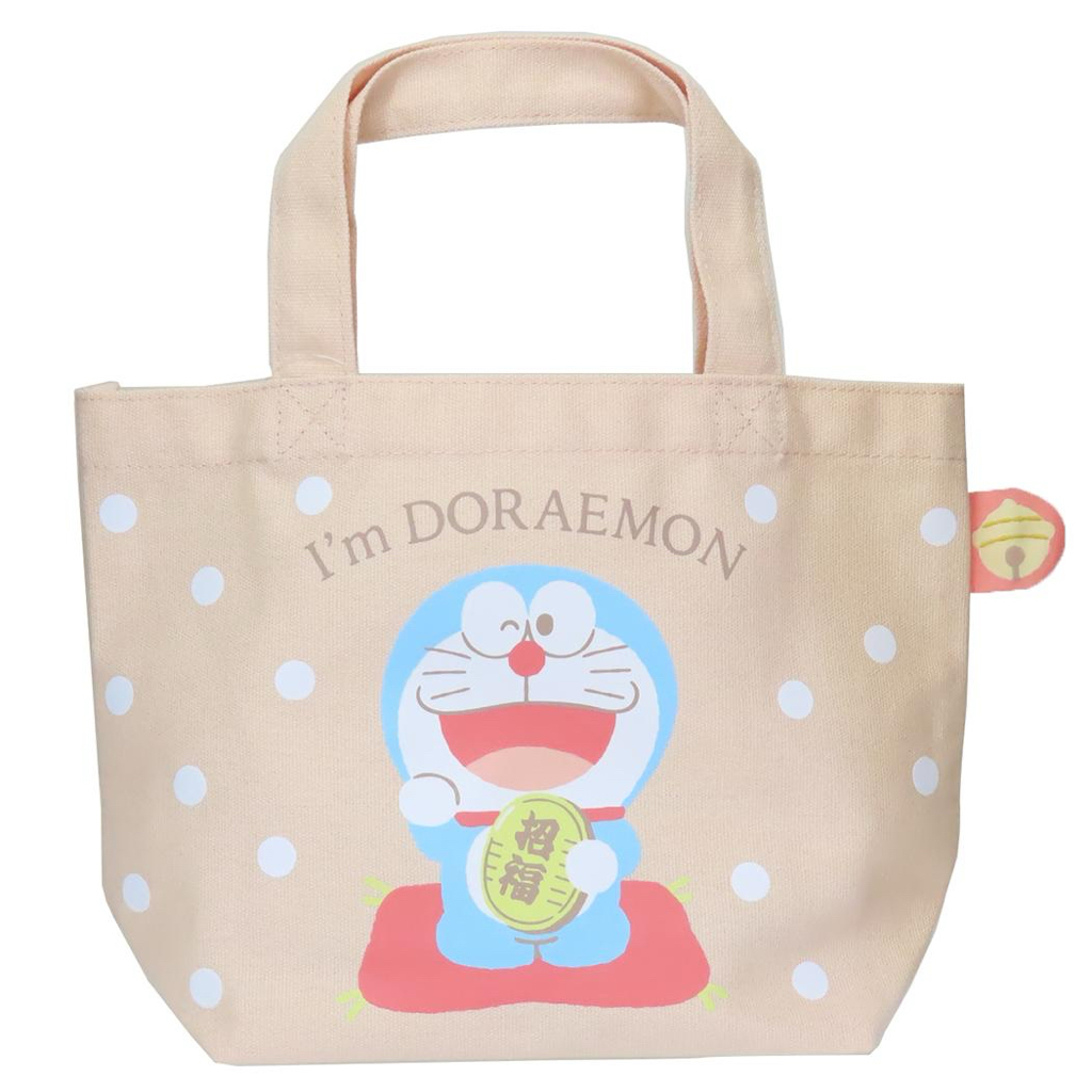 [現貨-豆沙包] 多啦A夢手袋 Totebag (招財貓 / 豆沙包圖案)
