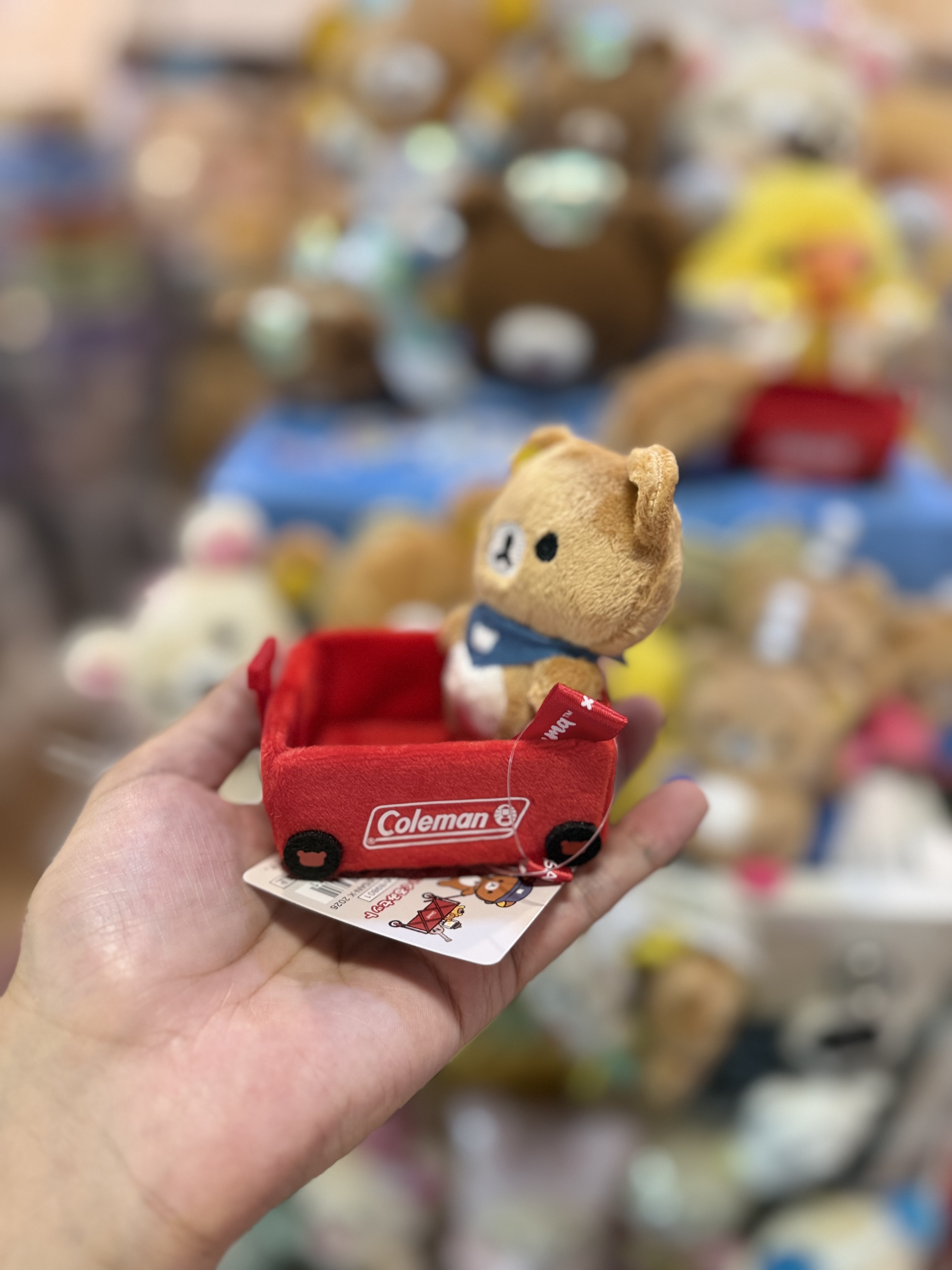 《現貨》全新日本專店限定 rilakkuma  x Coleman 手玉公仔連車仔