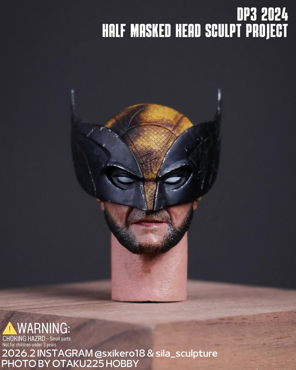 狼人戰損半面具頭雕 Wolverine Half Masked Head Sculpt project
