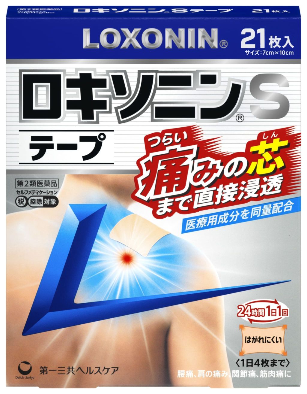 日本 第一三共 Loxonin S 消炎鎮痛 痠痛貼布 21枚