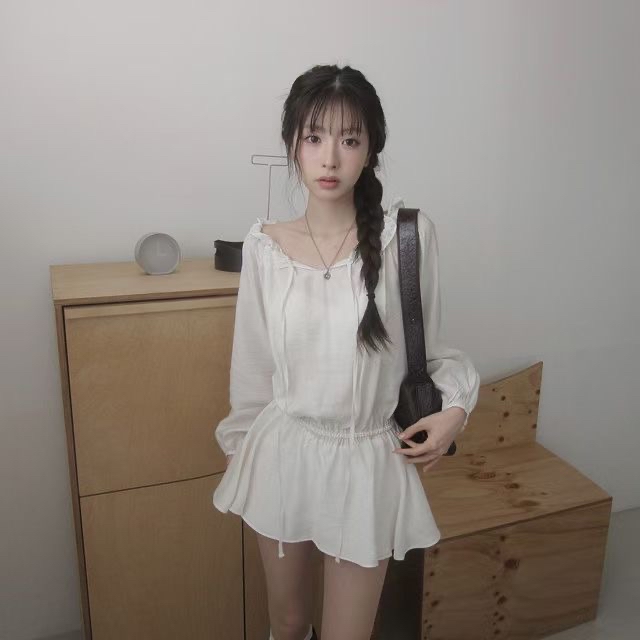 【 🫧今期推薦！法式女孩～超美の花束般設計🌼高質光澤感紋理兩穿OPS✨🤍 】 Paris Girl Blossom Ops(四色入)