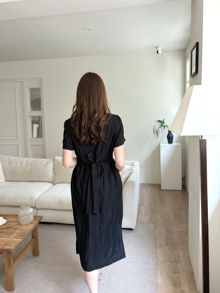 Lune Textured Dress (Black)