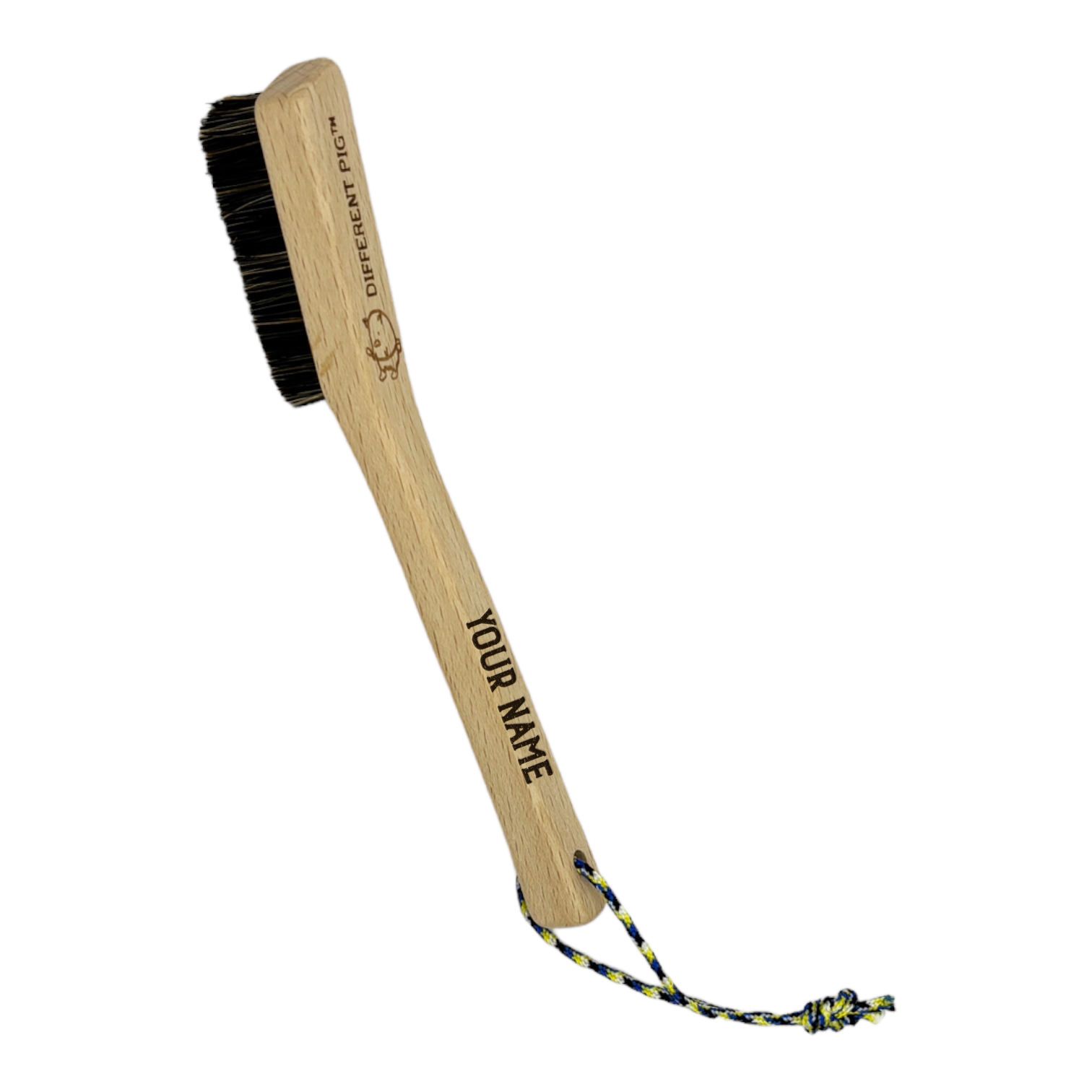 【來字刻名】𝗗𝗜𝗙𝗙𝗘𝗥𝗘𝗡𝗧 𝗣𝗜𝗚™ Piglet brush with name carving 刻名小豬掃連掛繩