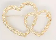 Heart Shape Brooch Pin 