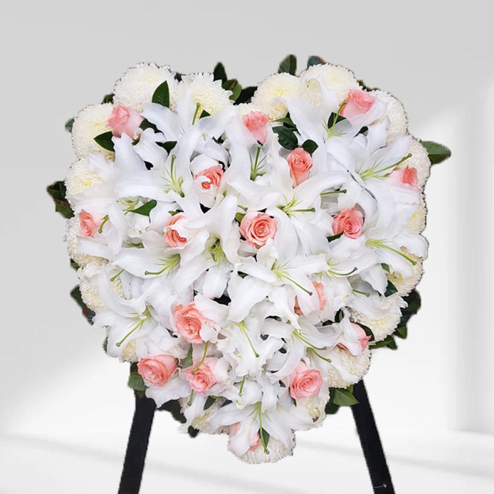 心型百合帛事花牌 G1