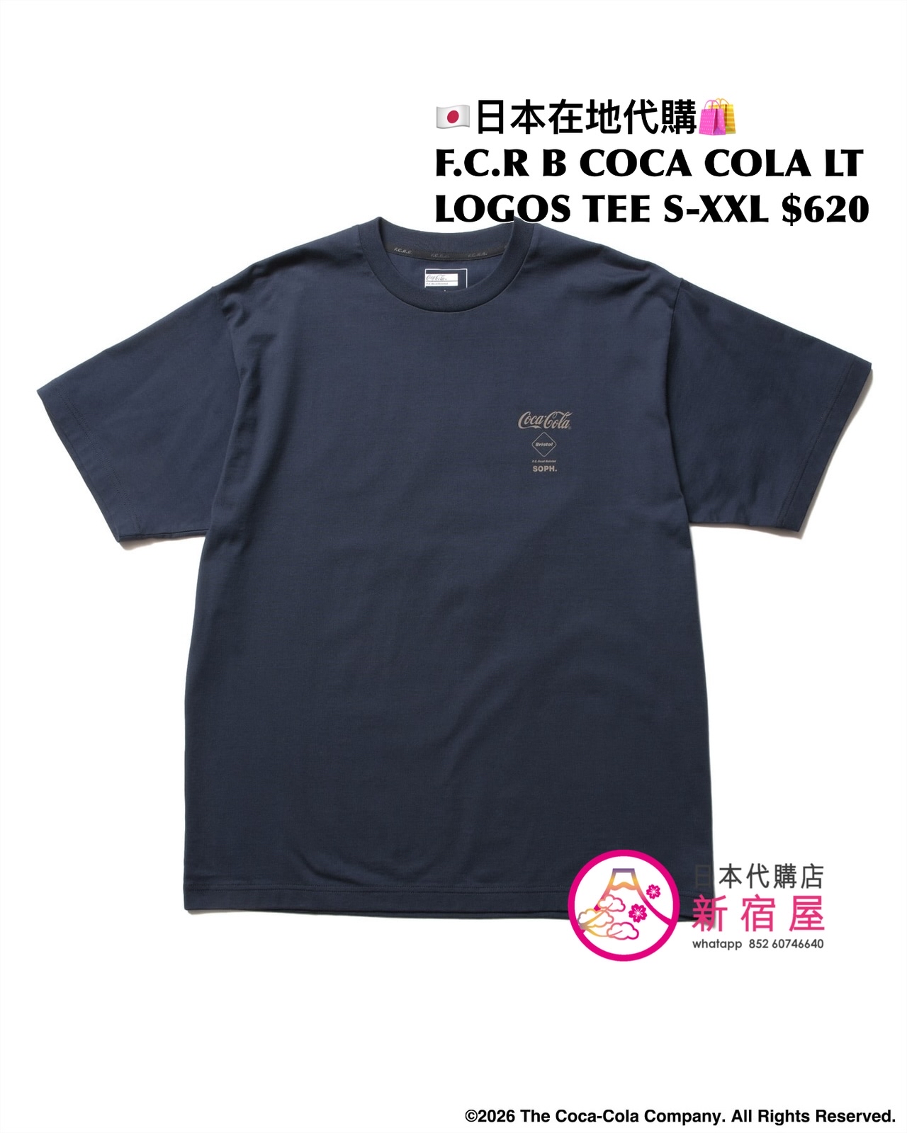 F.C.REAL BRISTOL x COCA COLA AD BANNER TEE/ MIRRO LOGO TEE/ LISTED LOGOS TEE/ HEATHER TEE 