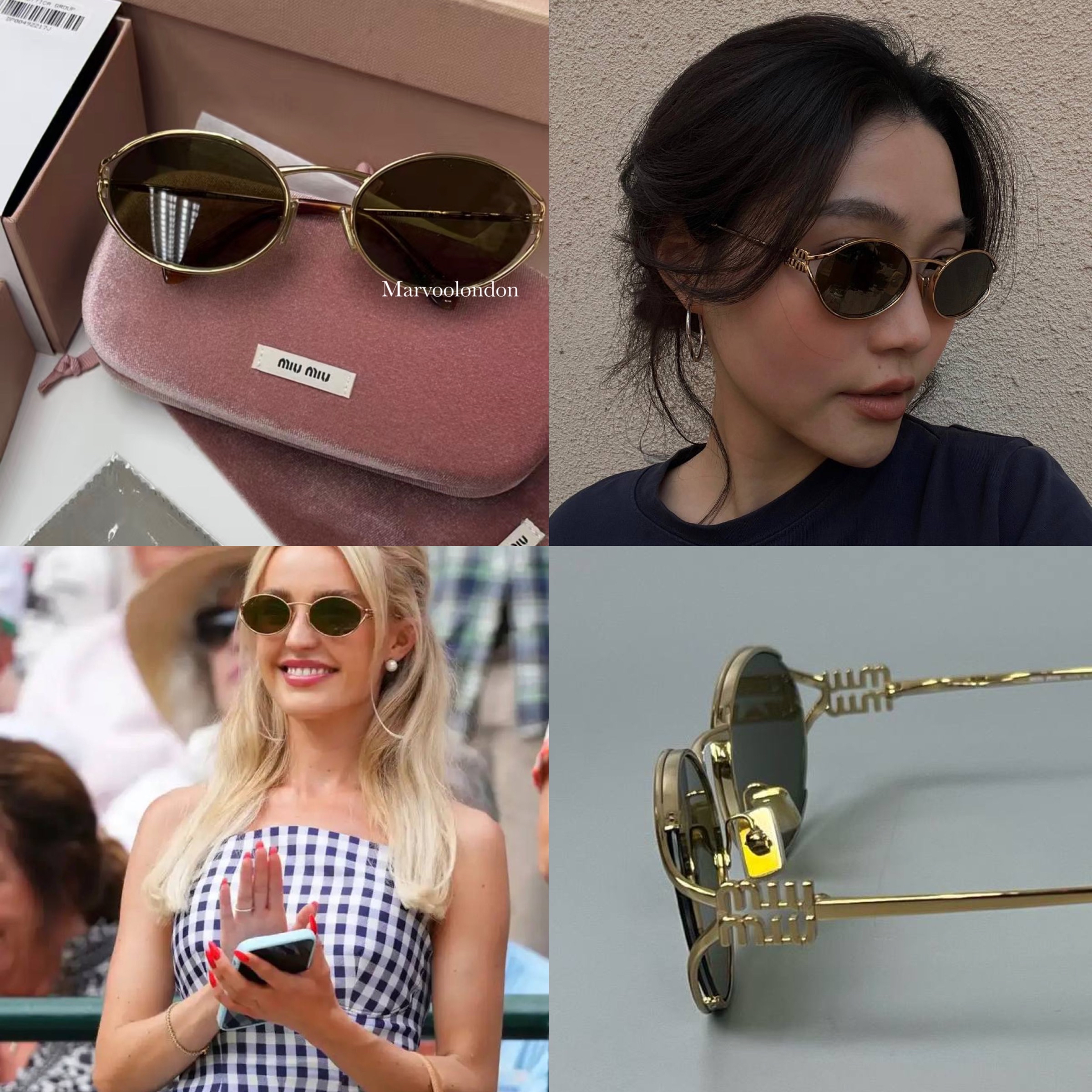 現貨優惠✨好價🍒MIUMIU 金屬框太陽眼鏡