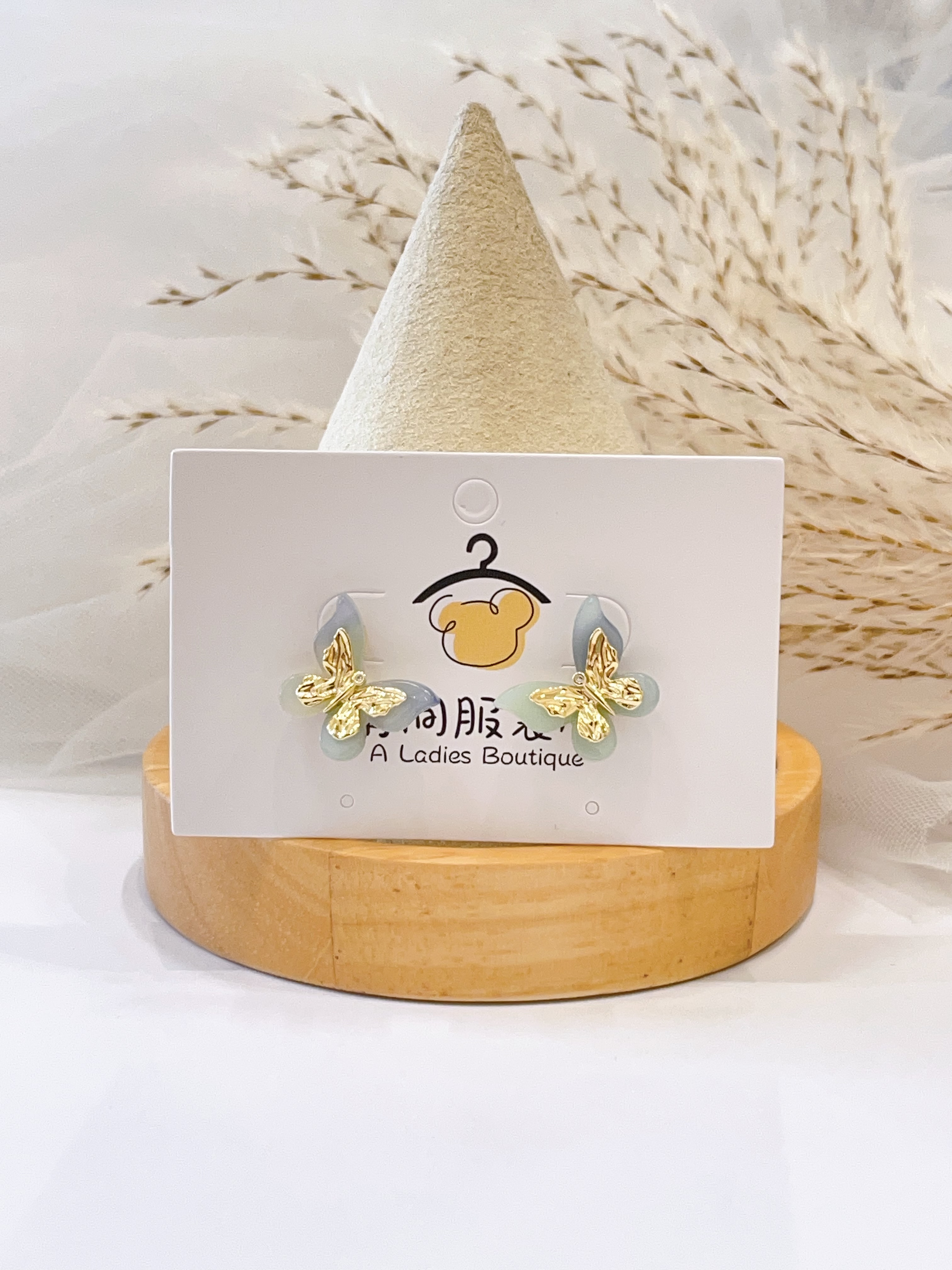 蝴蝶系列🦋拼色高级感蝴蝶耳环