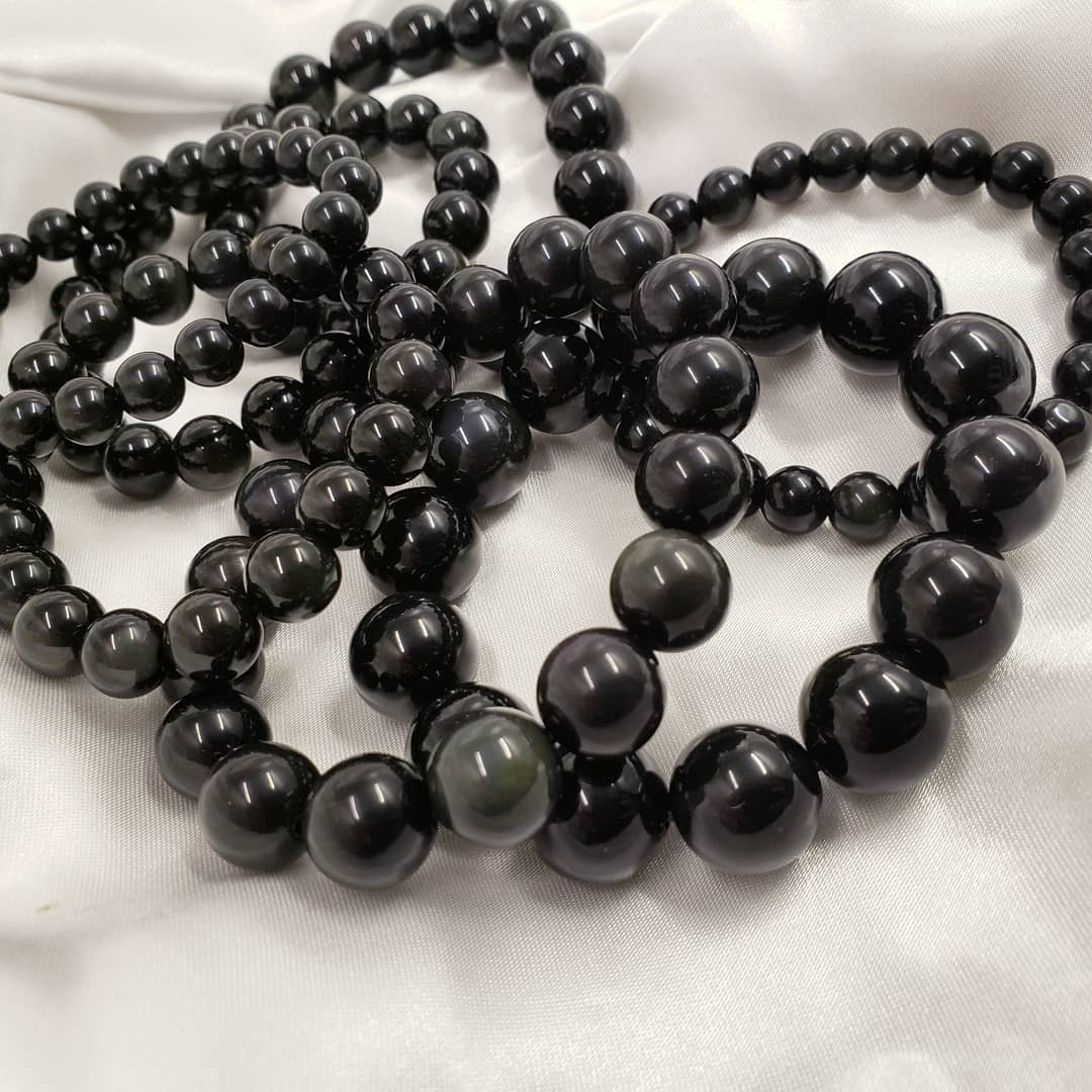 黑彩曜石手串(Obsidian)