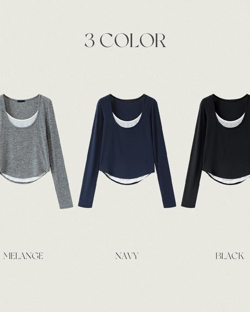 假2件fit size Top