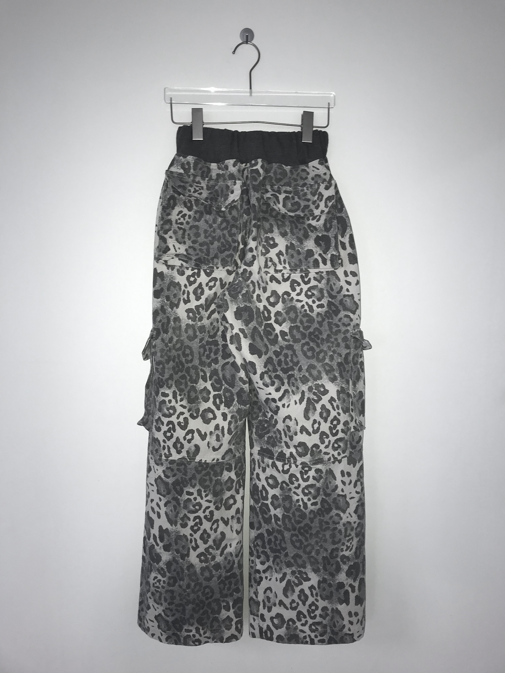Leopard Print Wide-leg Cargo Pants