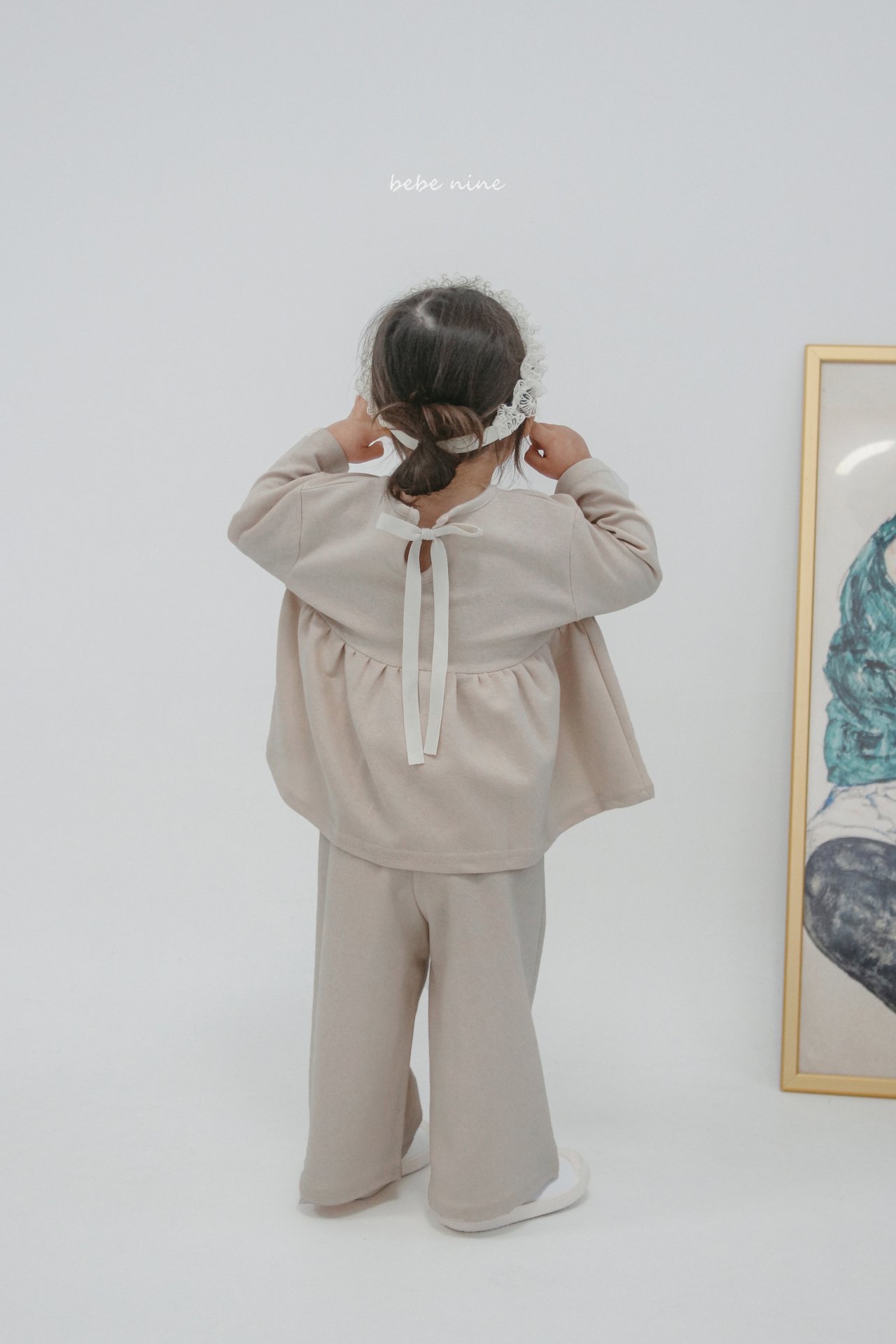 🌸預訂 韓國直送🌸🇰🇷Bebenine兩色後背絲帶寬鬆長袖上下套裝