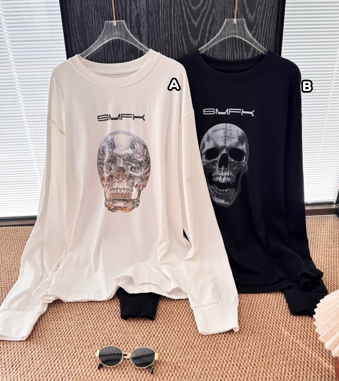 SMFK 個性骷髏印花長袖Tee 