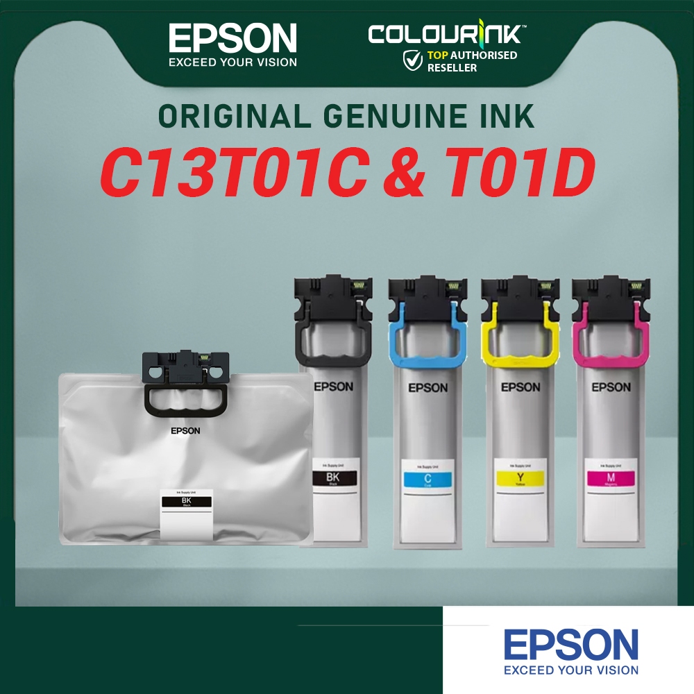 Epson Original Refill Ink Pack T01C T01D C13T01C100 C13T01C200 C13T01C300 C13T01C400 T01D C13T01D100 for WF-C579R