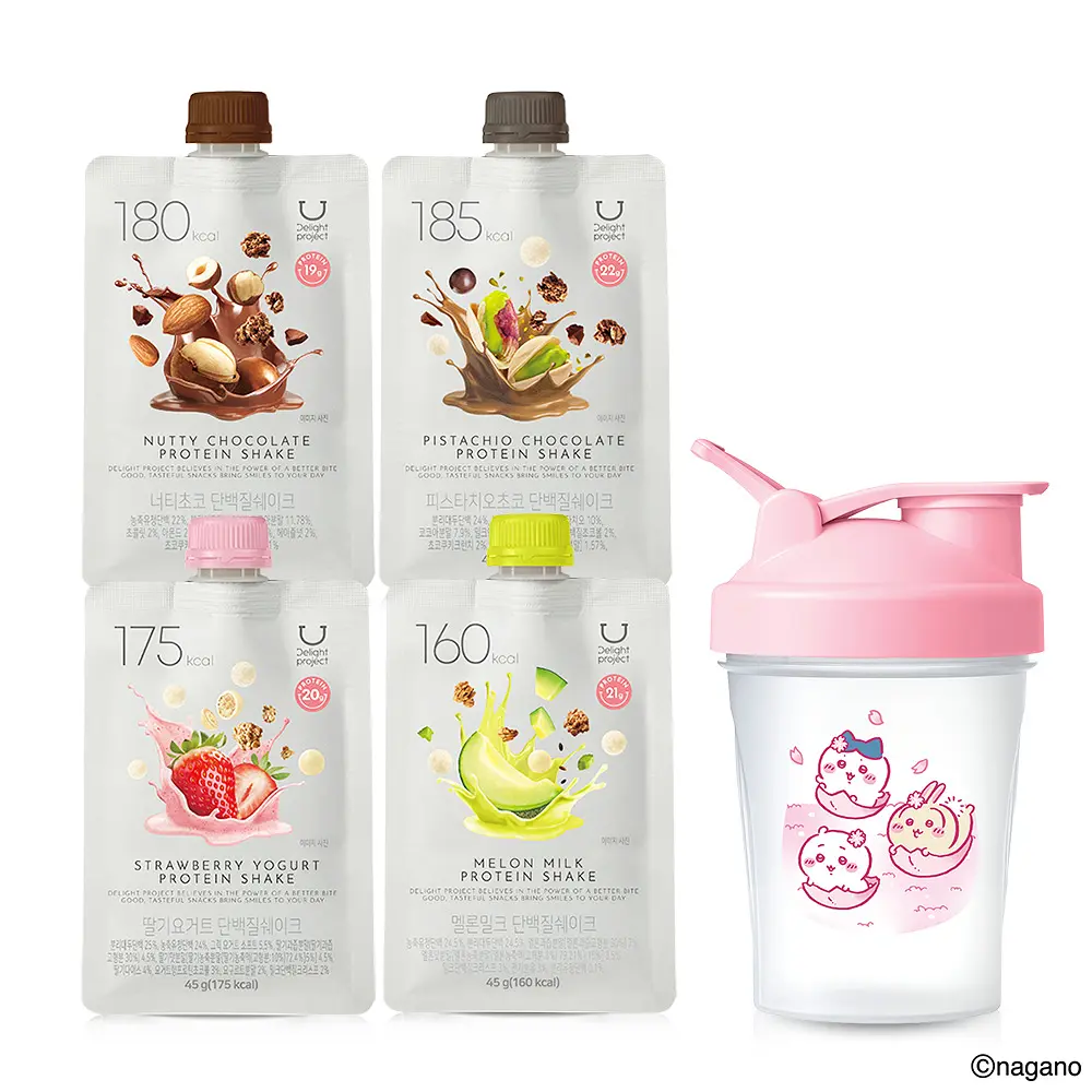《Pre-Order》Protein Shakes Edition 蛋白飲 (贈Chiikawa沖調杯) ｜韓國 Delight Project X Chiikawa  (26CKW12-P)