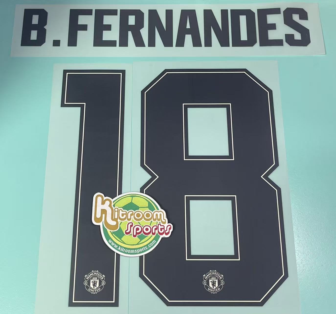 2019-20 Manchester United Away UCL Nameset #18 B.FERNANDES