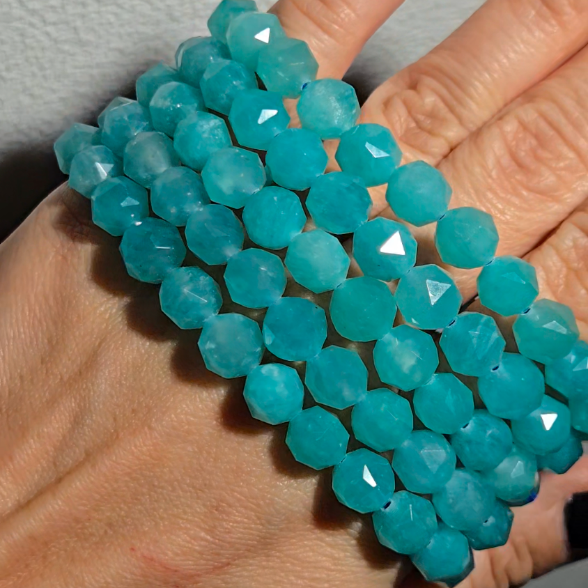 Faceted amazonite bracelets - JW90