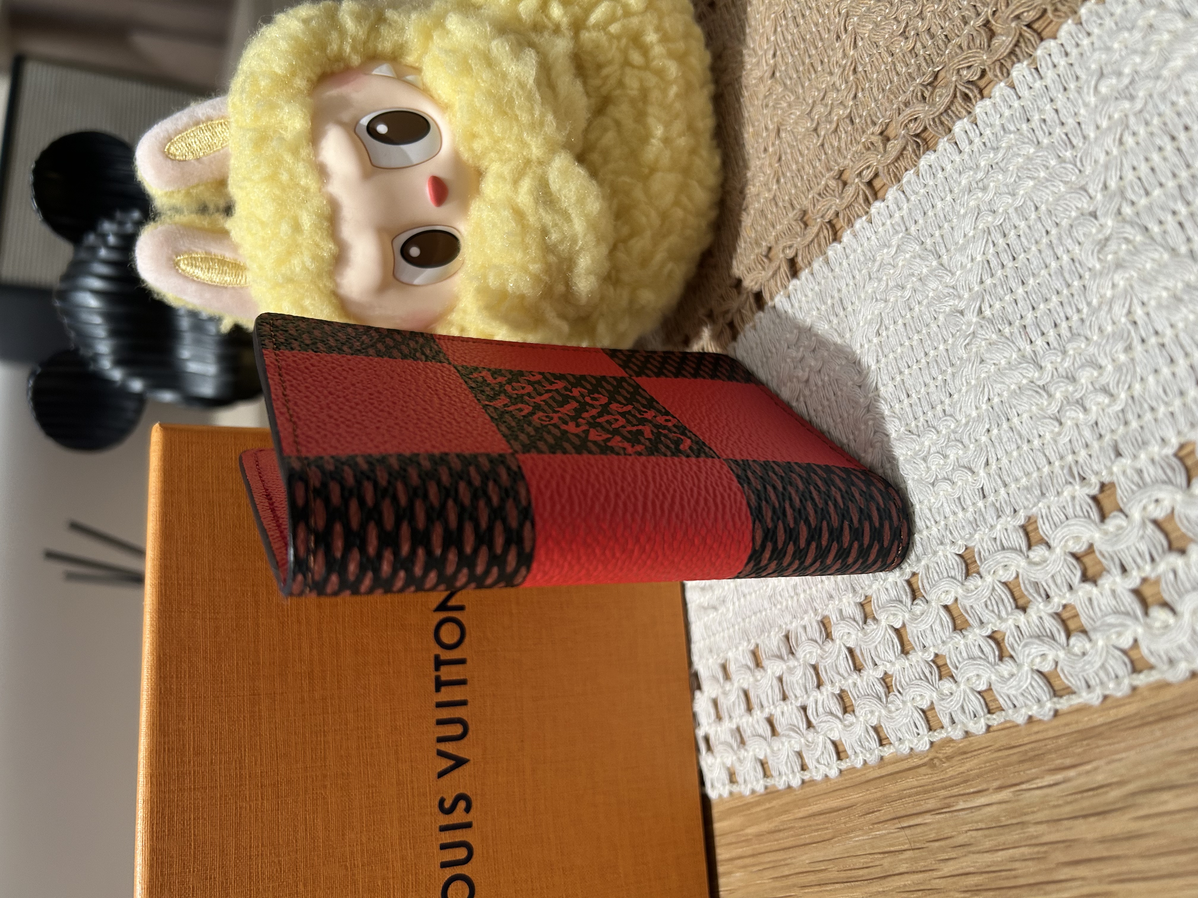 未使用品 LV Pocket Organizer Damier Pop "Rouge" Card holder N40614 100%Authentic, 未使用品 ✅Box