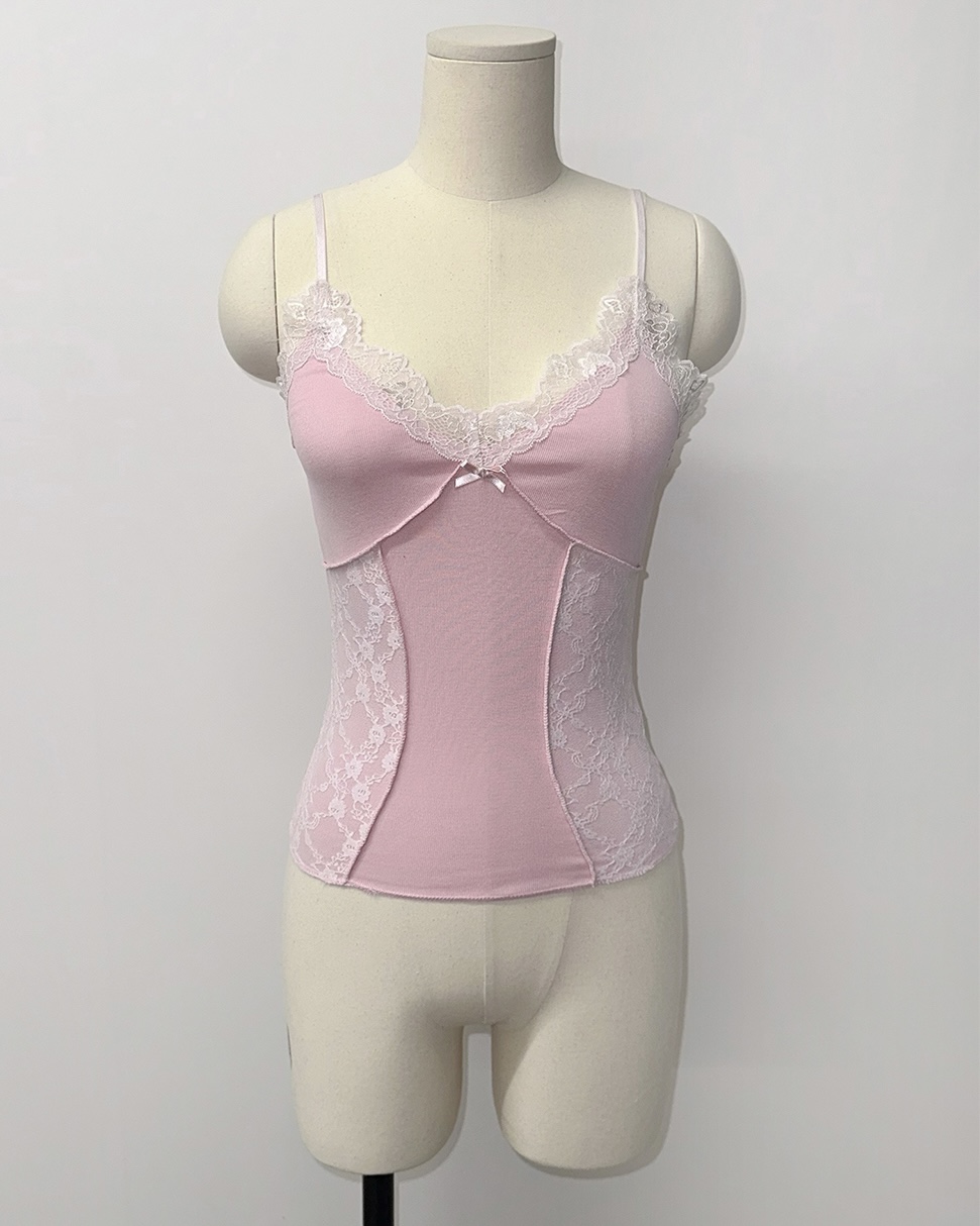 Lace-Trim Paneled Cami