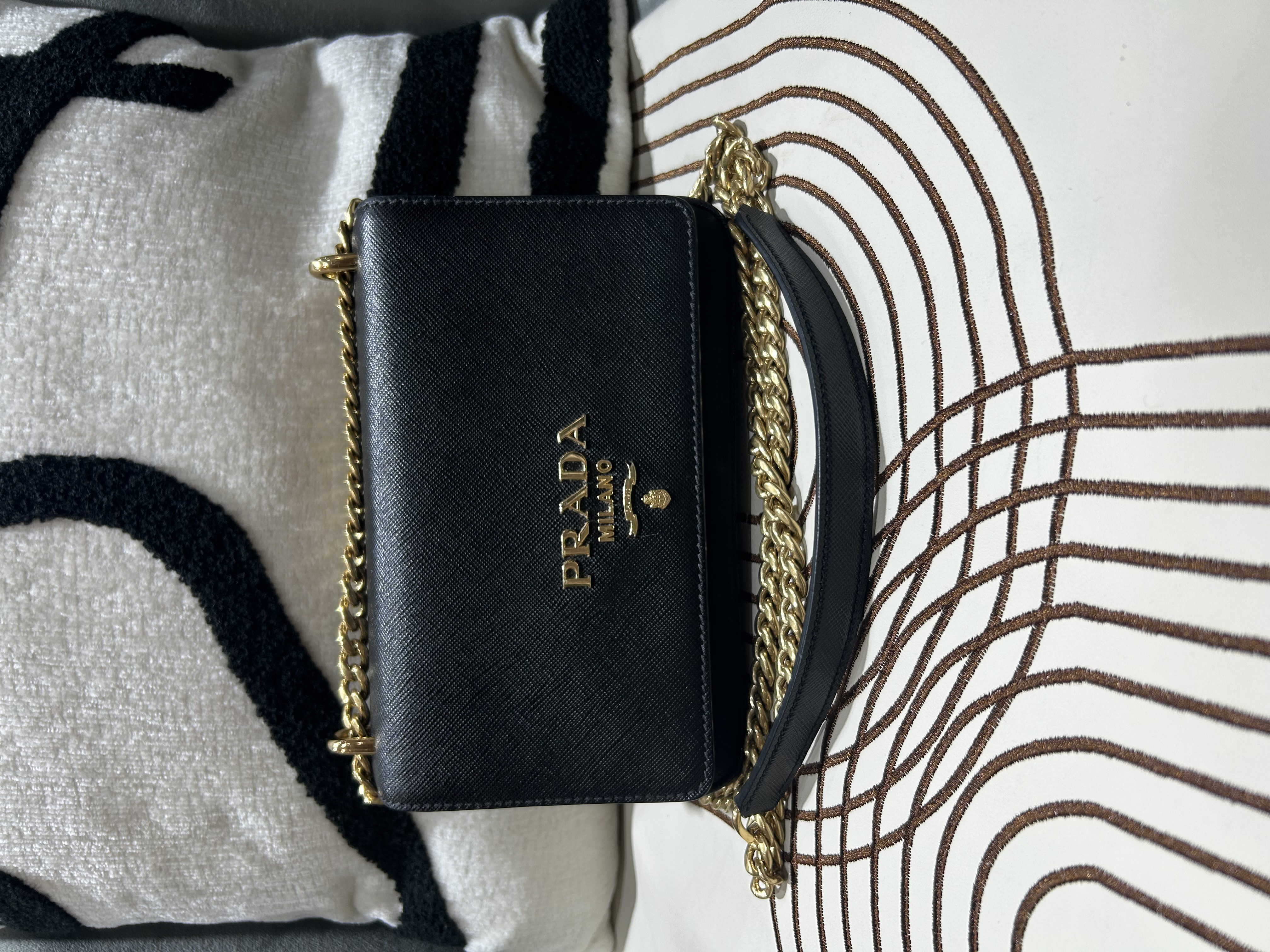 PRADA Pattina Tessuto 1BD144 crossbody bag  100%Authentic,98%new ✅dust bag  