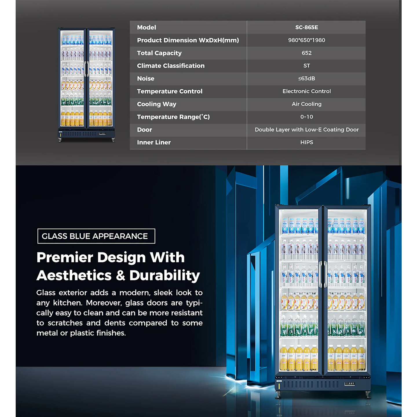 Haier 798L Showcase Chiller (SC-865E)