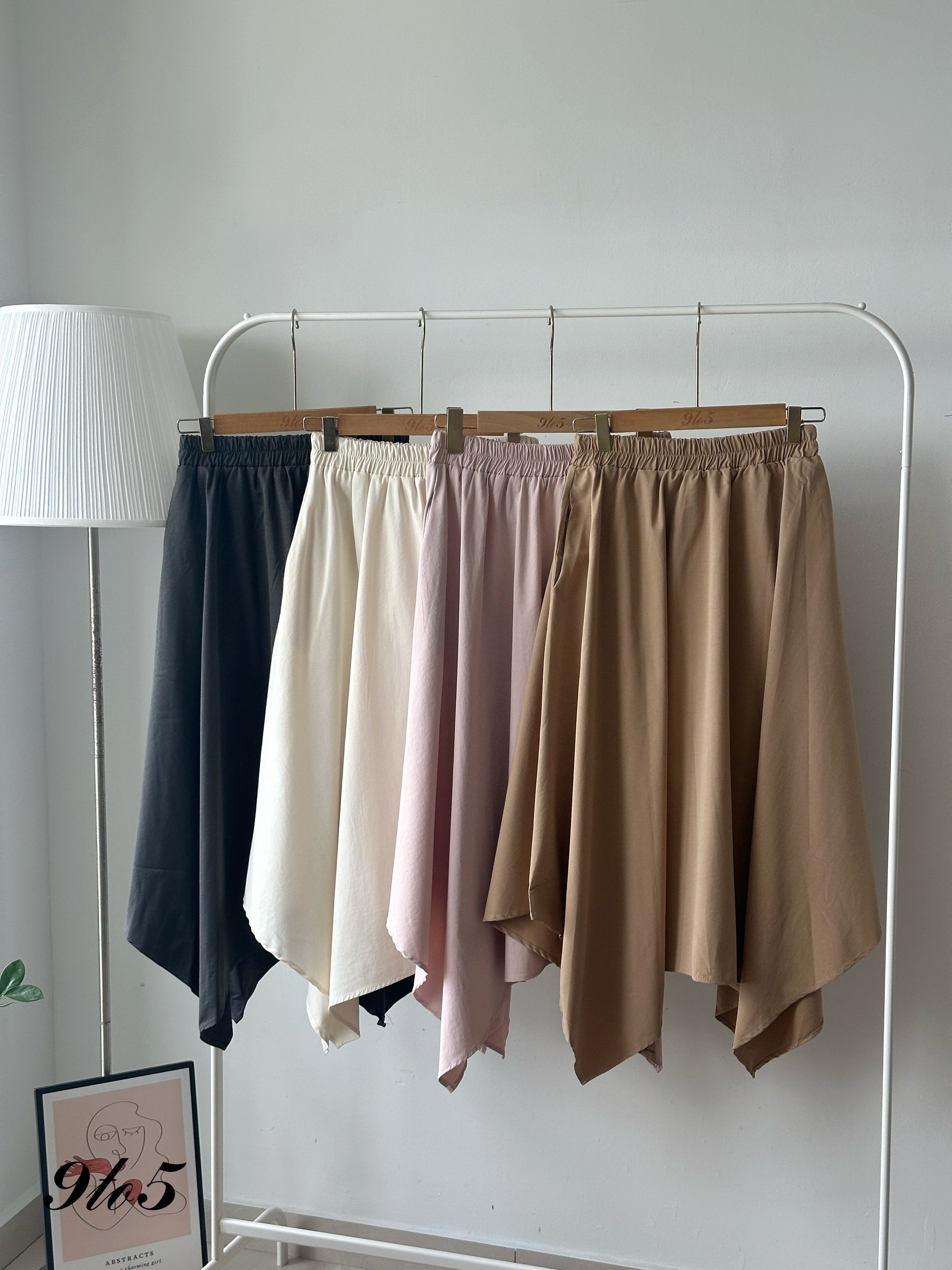 S1880 Irregular A Line Skirt - 4 Colors 