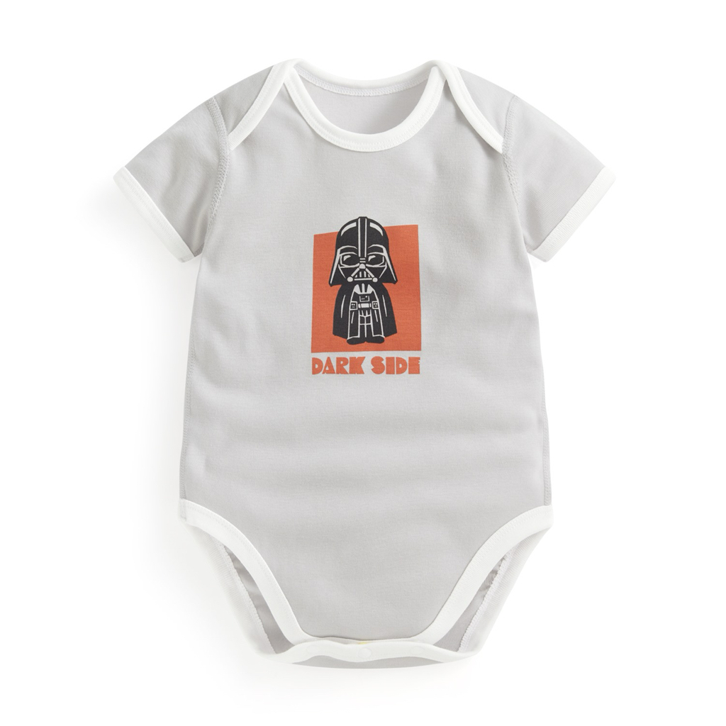 💚預訂 台灣直送💚三色Star Wars系列人物印花純棉短袖包屁衣