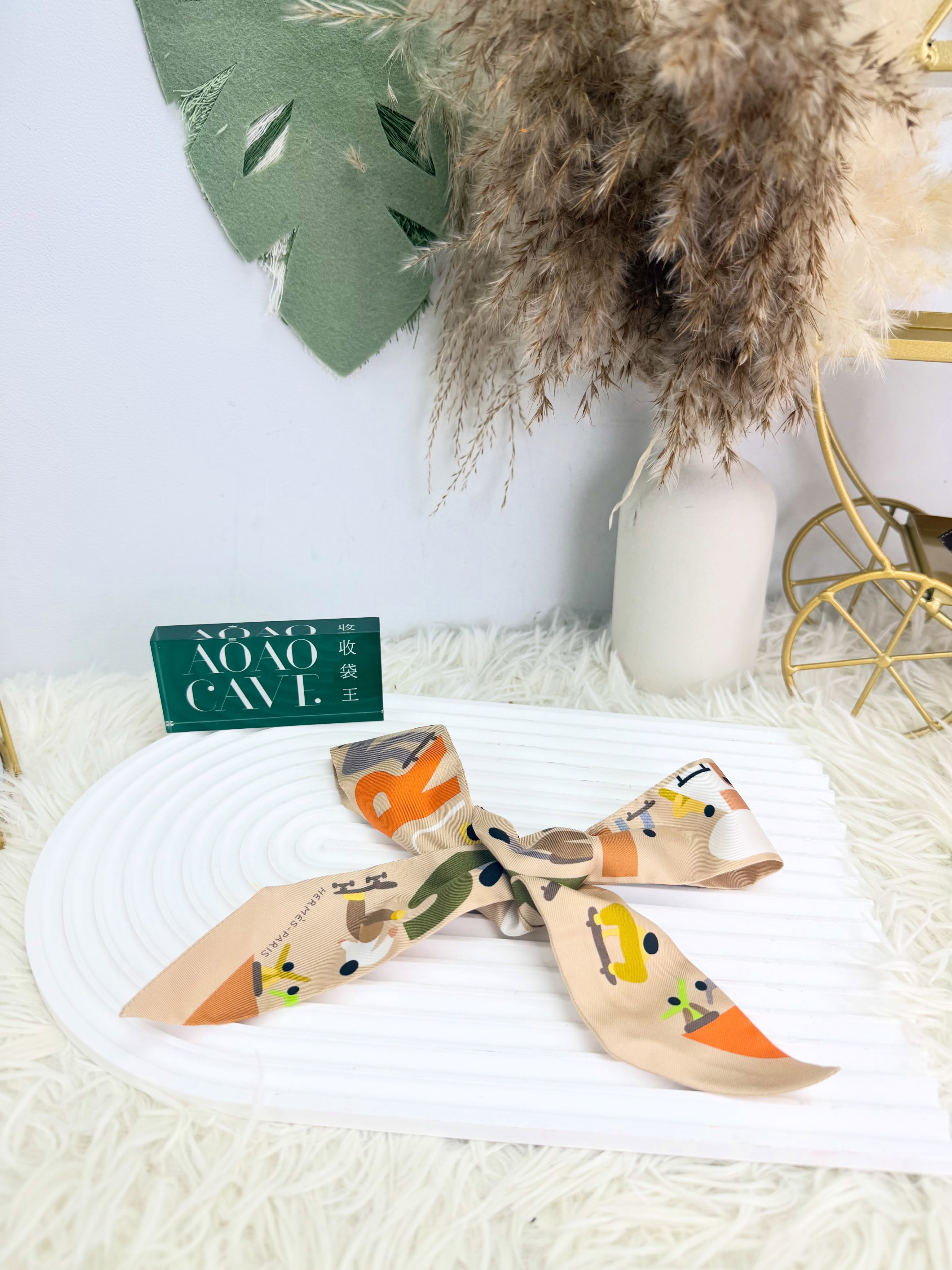 Hermes✨全新 🛍️自由姿態系列 米色Twilly💛