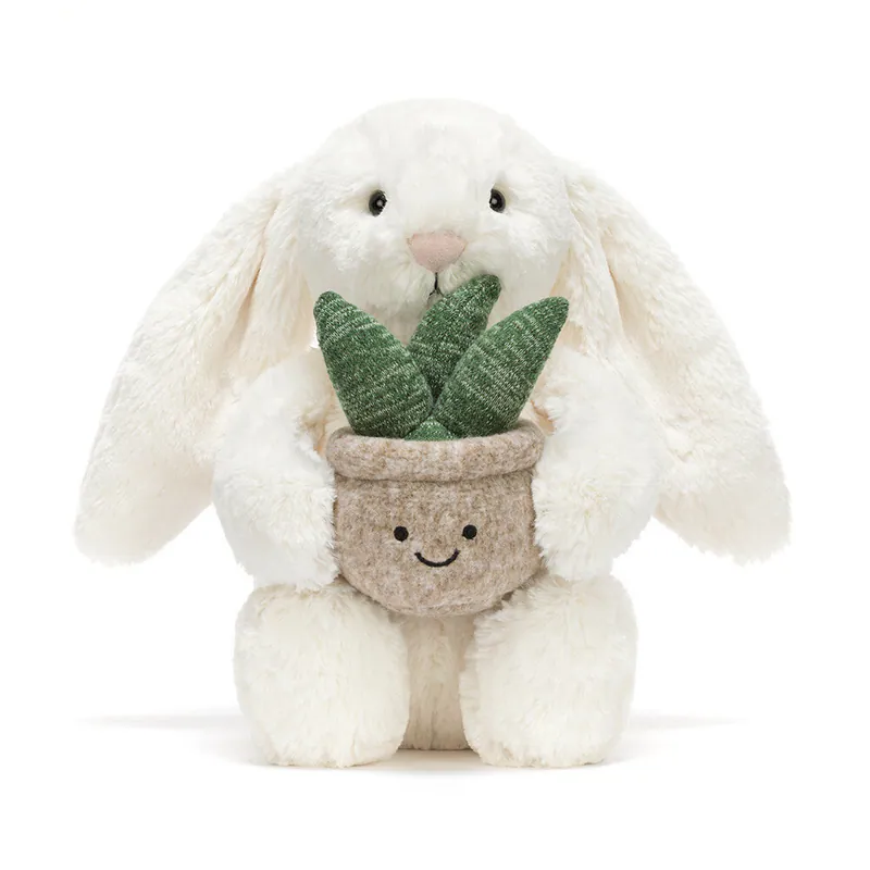 【英國】Jellycat Cream Bunny with Plant