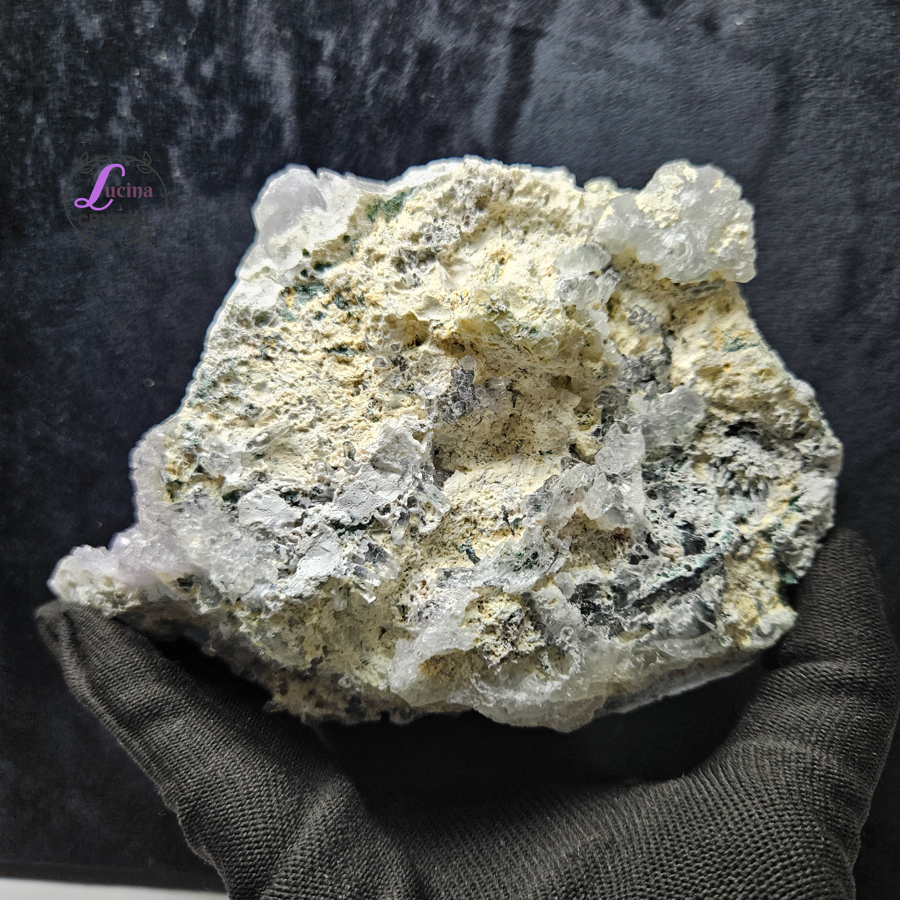 (Co#8545) 天然異象紫晶花片/Galaxy Amethyst Flower Slice