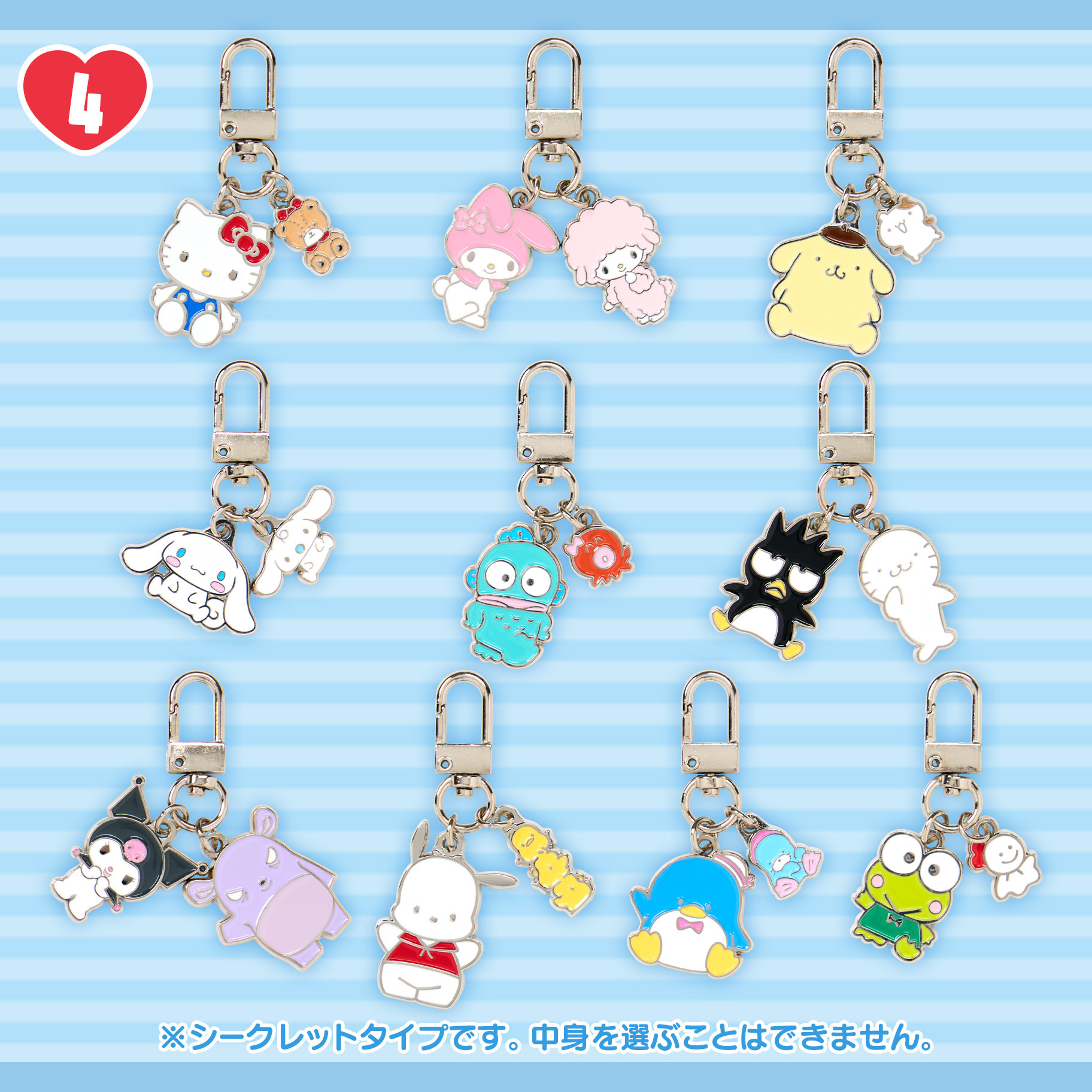 🎀【預訂】 Sanrio 角色與朋友一起掛飾盲盒 (隨機款)