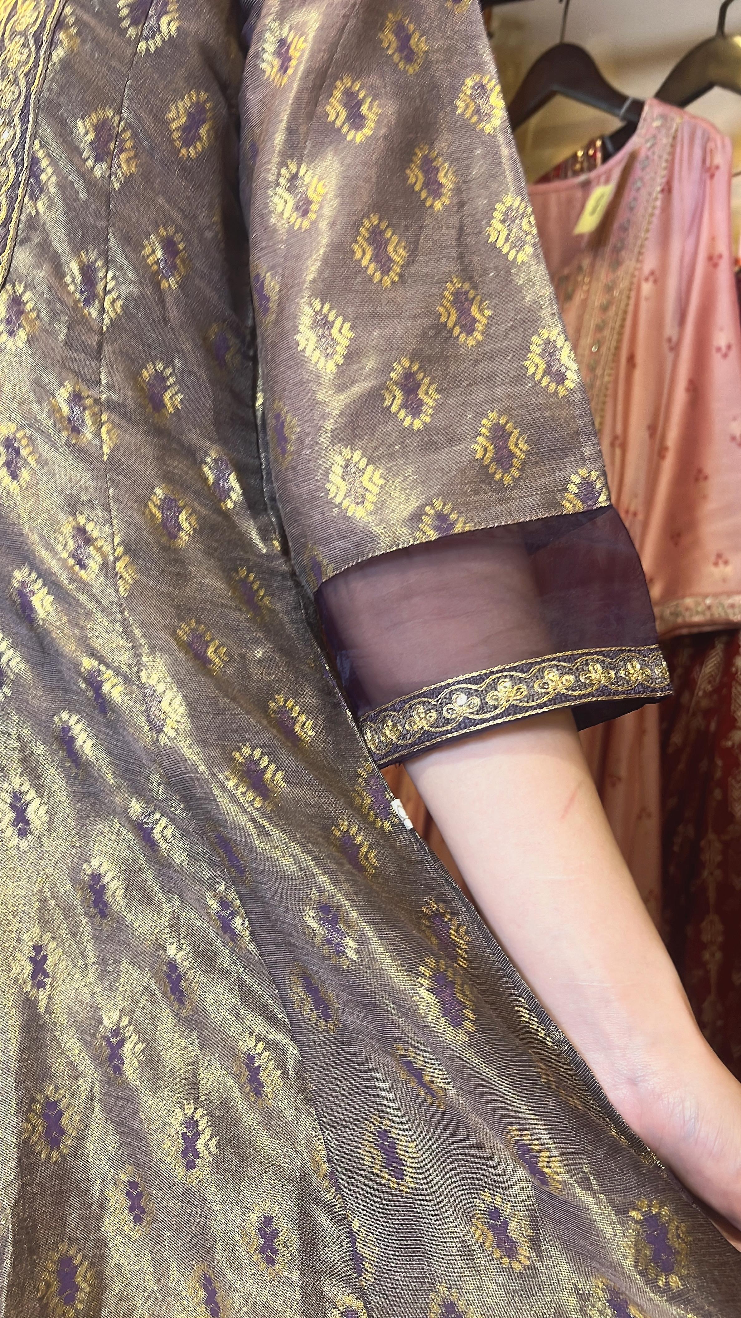 Ash Purple Bling Bling See-through sleeve SIlky OP #1017