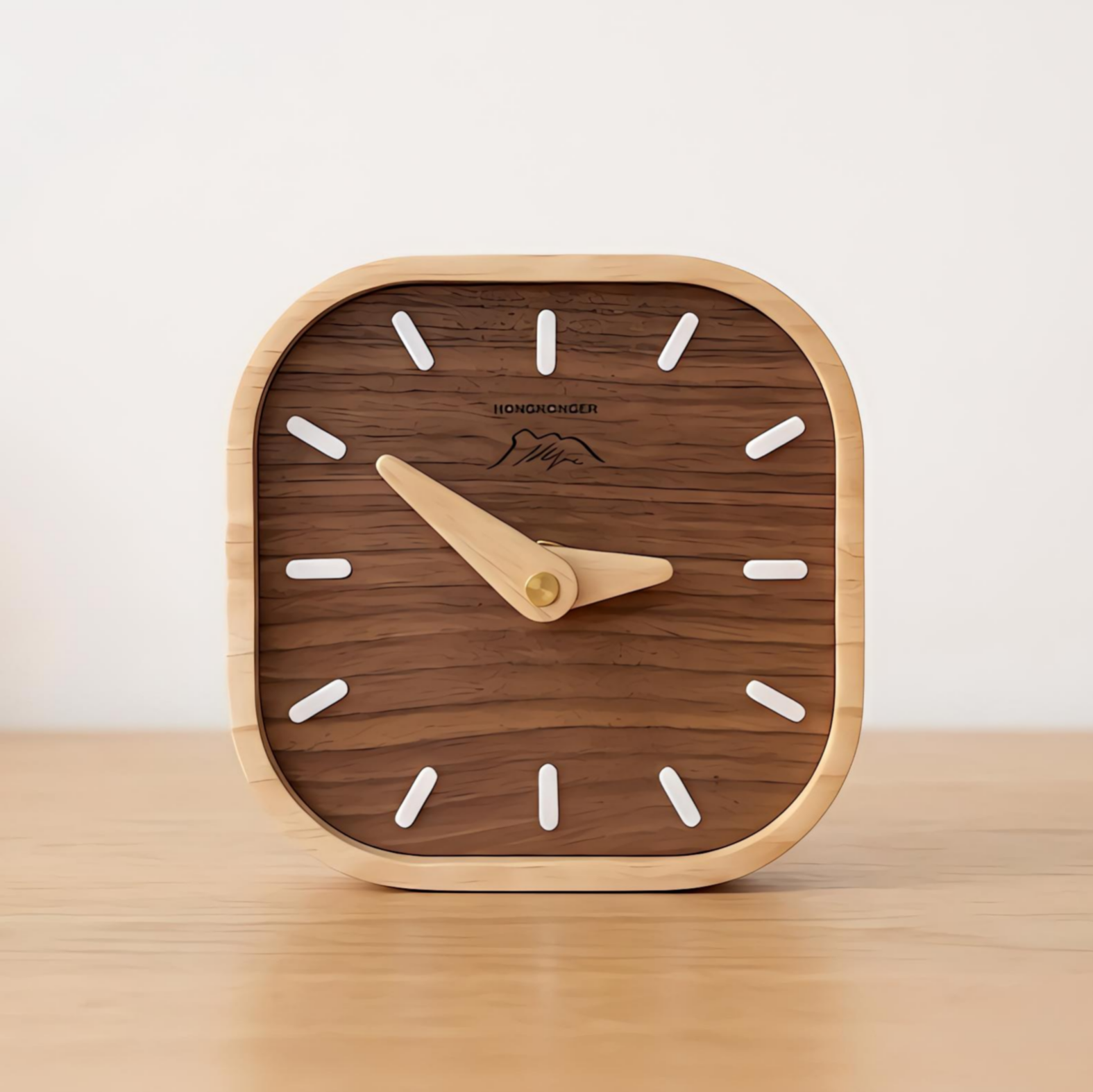HONGKONGER 木製時鐘 | Wooden Desk Clock (免費刻名)