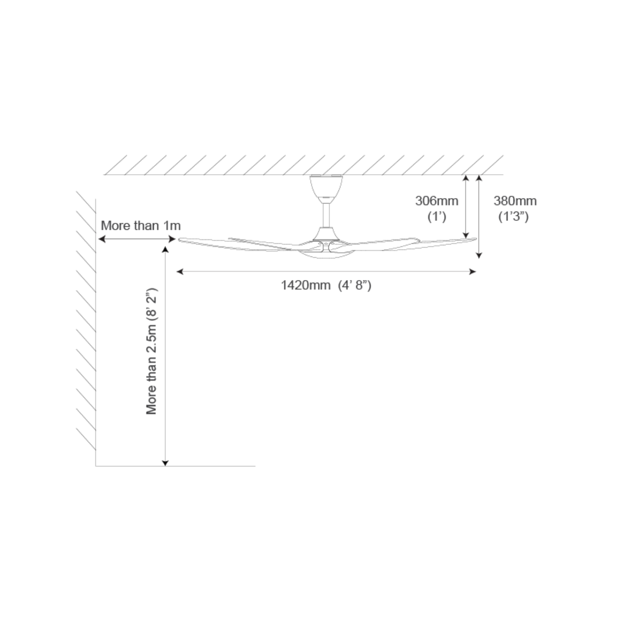Alpha AX60 5-Blade Series Ceiling Fan (AX60)