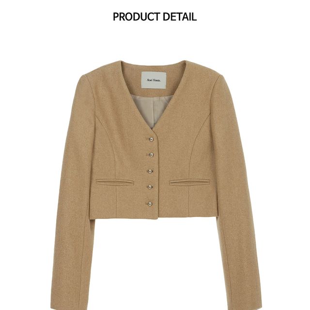 Rose Frantz ♥ l Buttton Crop Jacket /追跡付 Rose Frantz ♥ Metal Buttton Crop Jacket /追跡付 (Rose