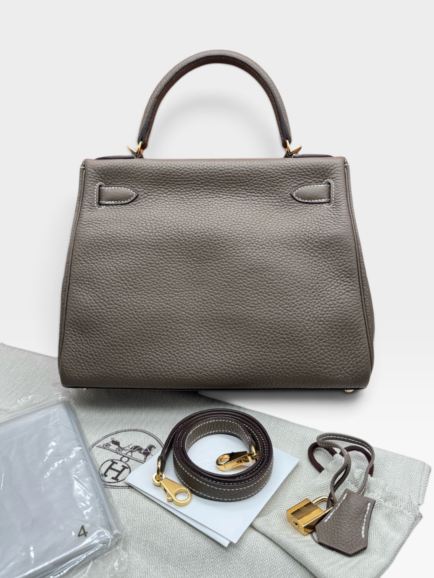 Pre-Owned HERMES Kelly 28 / Stamp A / 大象灰 / Product Code: Y090101