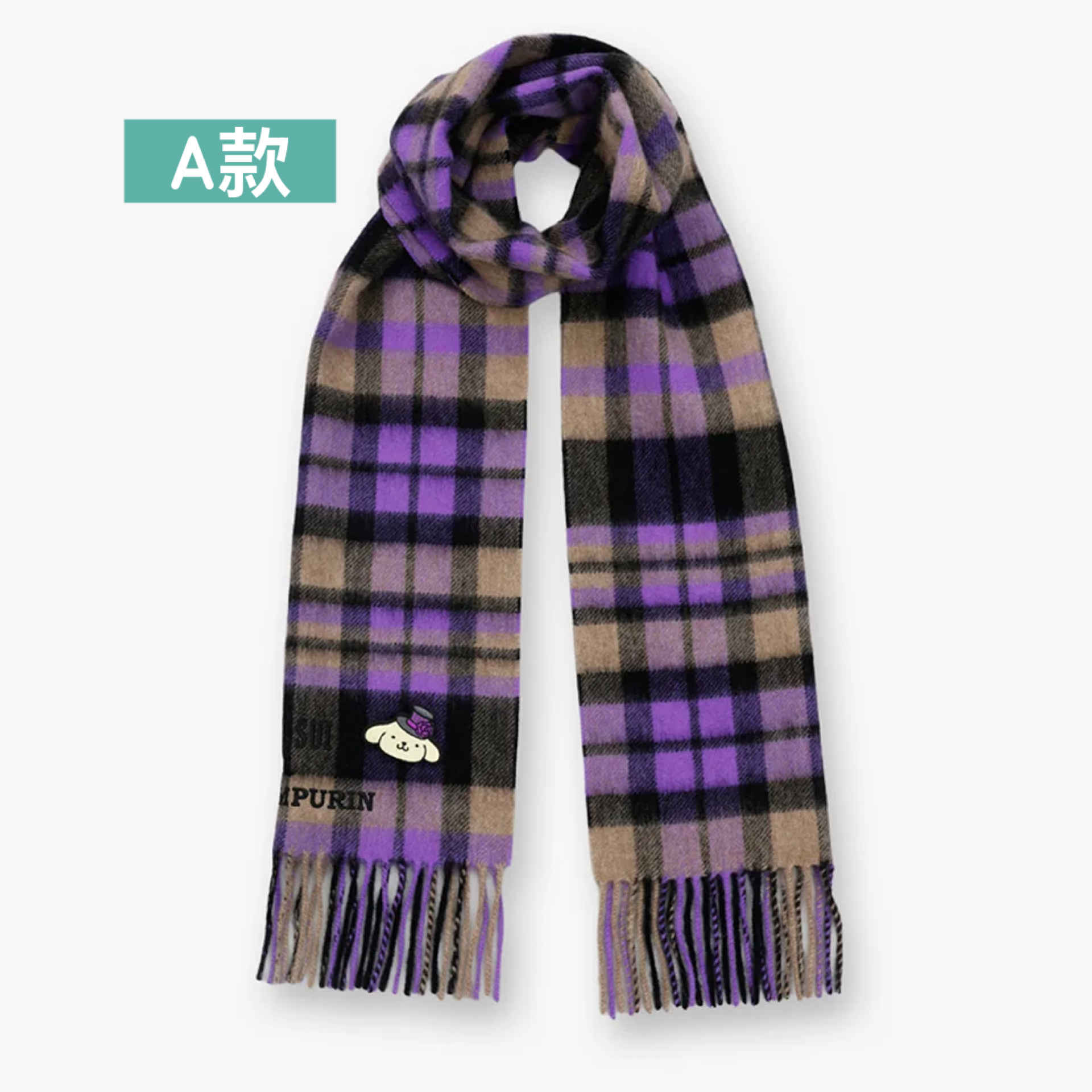 日本預訂📍日本Anna Sui x 布甸狗得意系列 - 格仔頸巾 不包郵