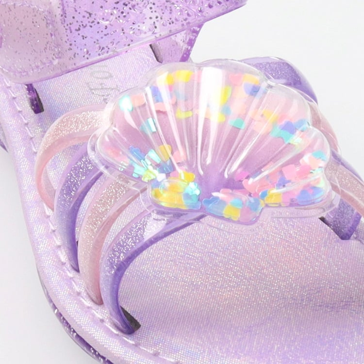 🆕【⭐訂購⭐】 🇯🇵日本直送🌀閃亮心形亮片貝殼 透明涼鞋［2款選］🌀[ELDA-0210][260522]