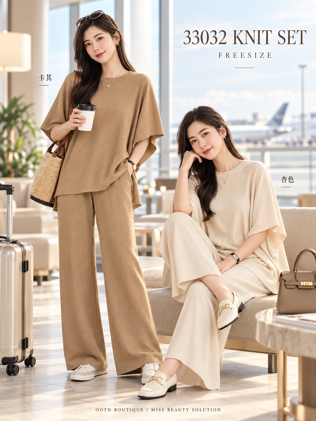 33032 PREMIUM KNITTED SET 高级时尚针织套装