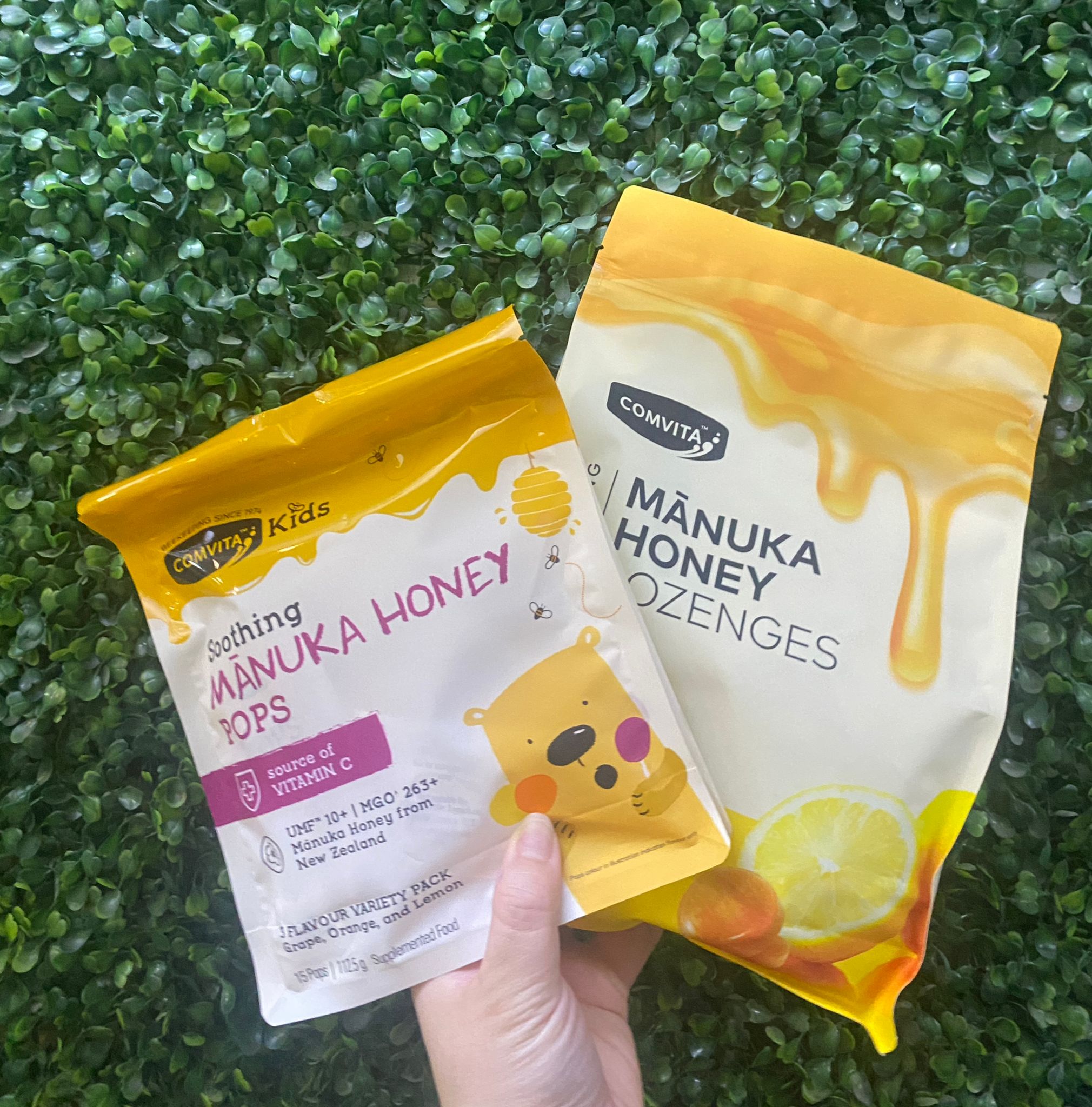 澳洲 Comvita 兒童麥盧卡蜂蜜棒棒糖15支