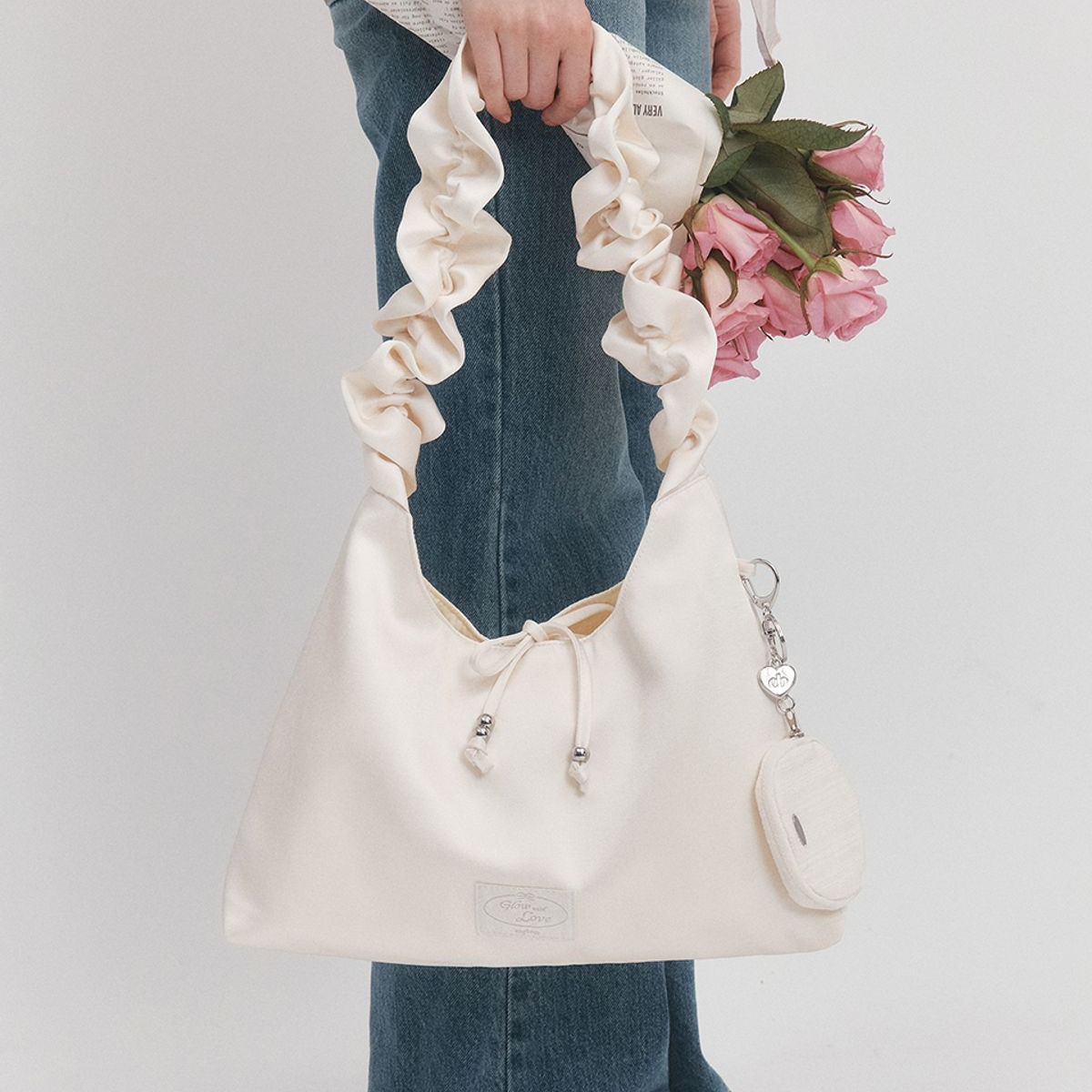 [ENGBROX] bloom shirring shoulder bag (2種)
