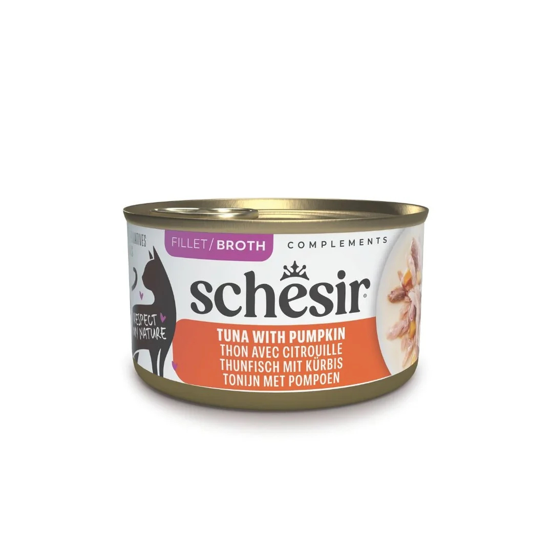 Schesir 副食罐 - 湯煮系列 | 吞拿魚南瓜飯 貓罐70g