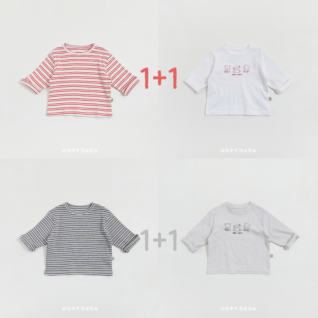 🇰🇷Oottbebe 1+1 tee set