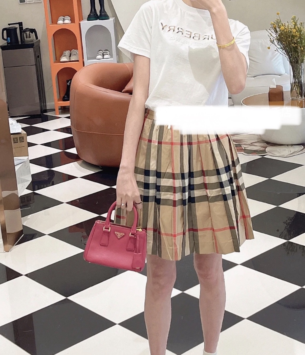 Burberry kids sz 14 經典格仔半截裙
